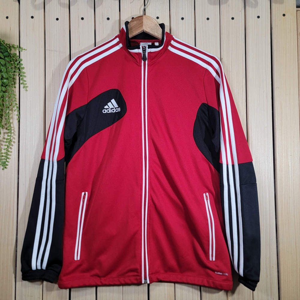 Adidas Jacket Men's Red and Black Track Jacket